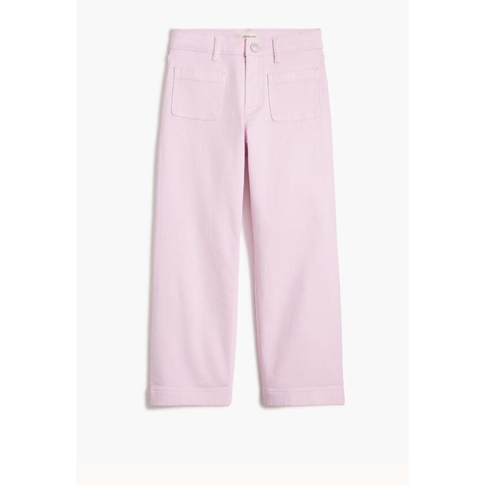 NEW Crewcuts Girls Pants Jeans Size 4 Pink Stretch Patch Pockets